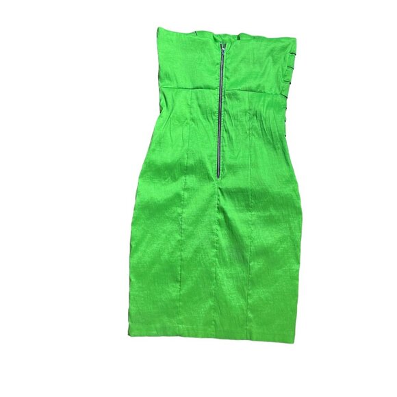 Va Va Voom Green Strapless Layered Mini Dress L - Picture 3 of 3